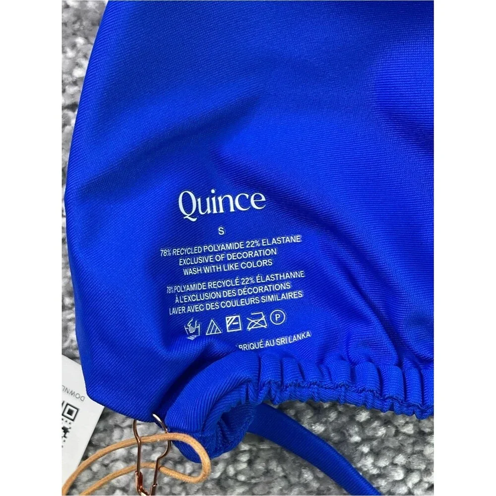 Quince Triangle Bikini Set Small Electric Blue